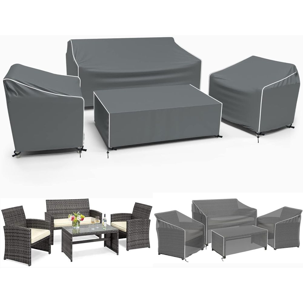 Outdoor Furniture In - Penutup Furnitur Teras, 4 Buah Penutup
