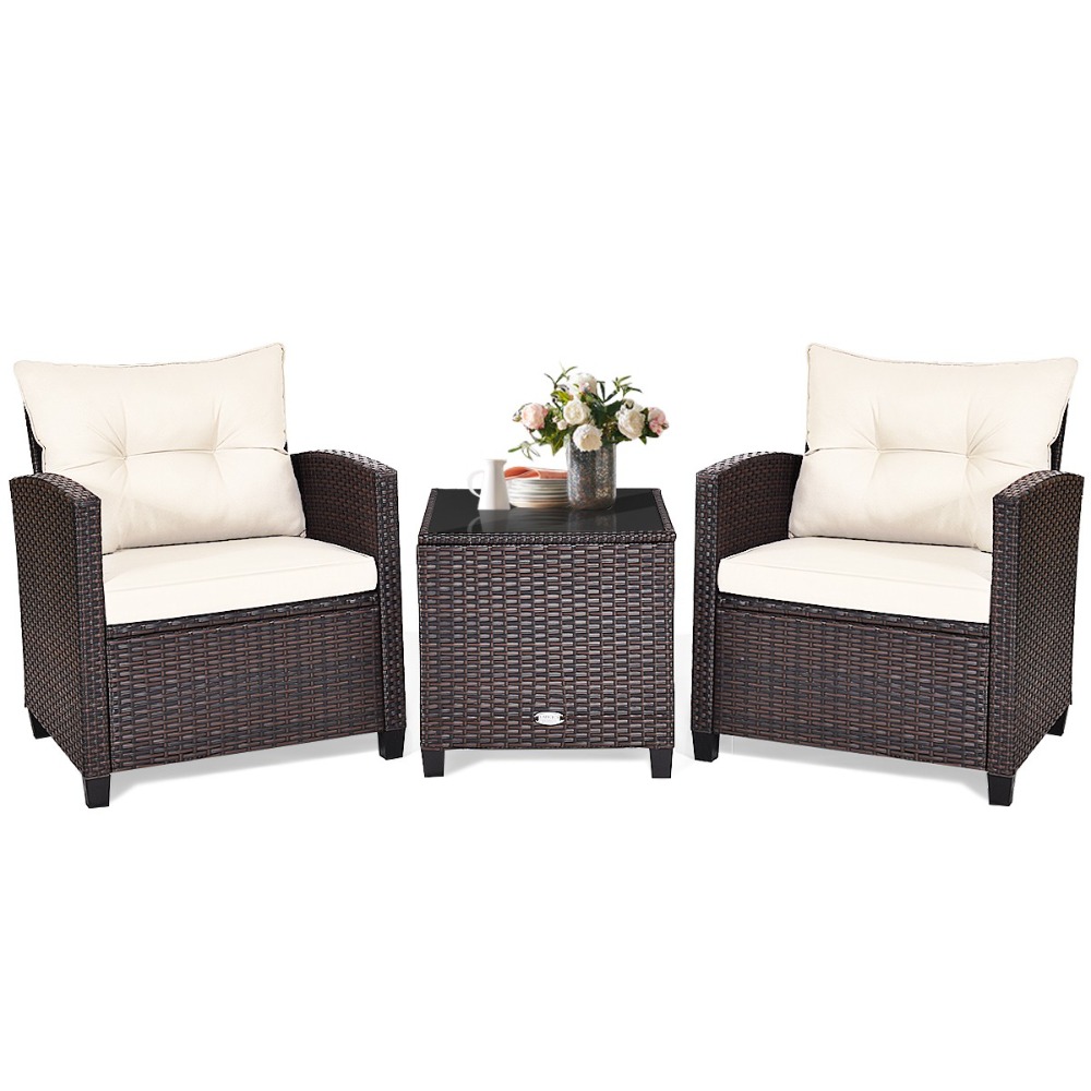 Outdoor Furniture On Sale - Set Furnitur Rotan Teras 3 Buah,