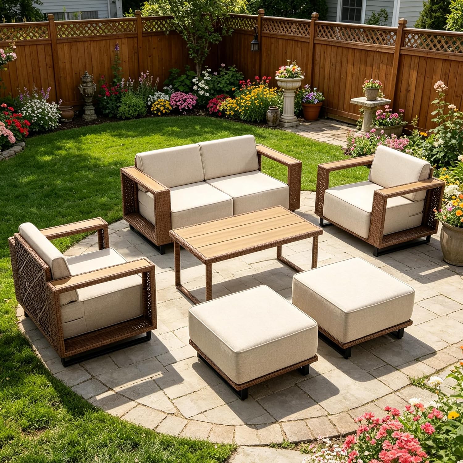 Outdoor Furniture On Sale - 7 Set Perabot Teras Luar Ruangan,