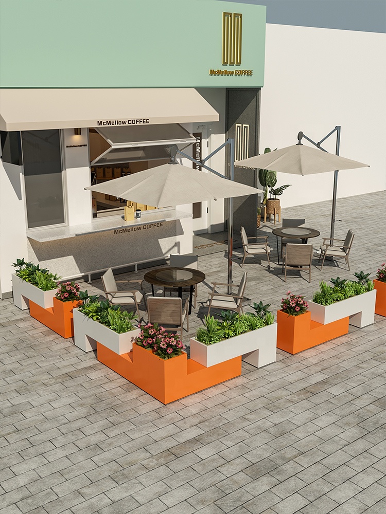 Outdoor Furniture In Store - Pot Bunga Besi Tempa untuk Luar