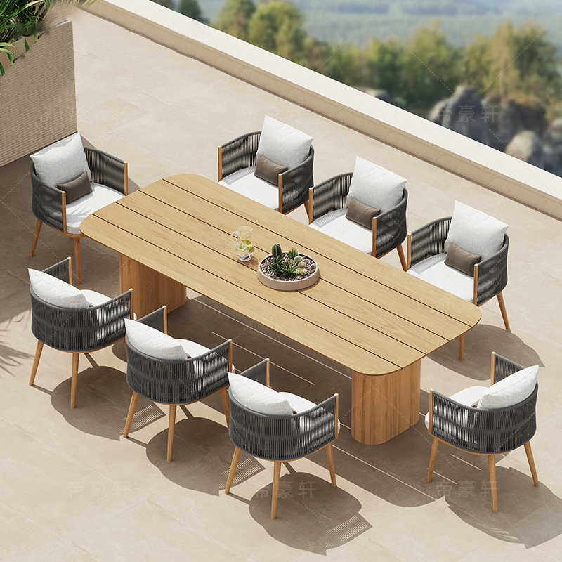 Set Meja dan Kursi Taman Kayu  - Outdoor Furniture On Sale ulasan dan harga