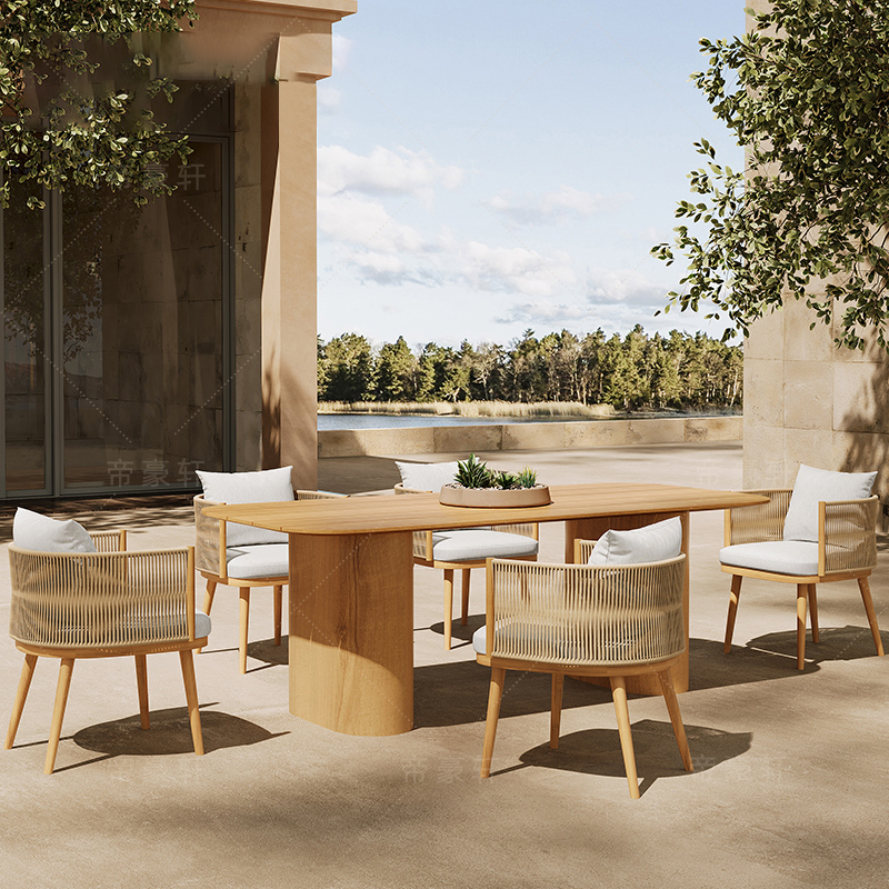 Set Meja dan Kursi Taman Kayu  - Outdoor Furniture On Sale ulasan dan harga