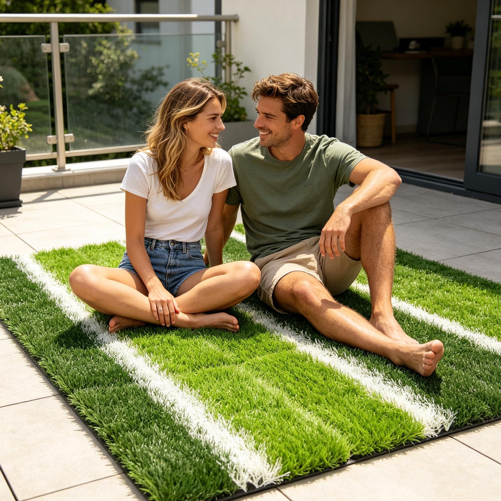 Karpet Rumput Palsu 15.7x15.7i - Outdoor Rug Waterproof ulasan dan harga