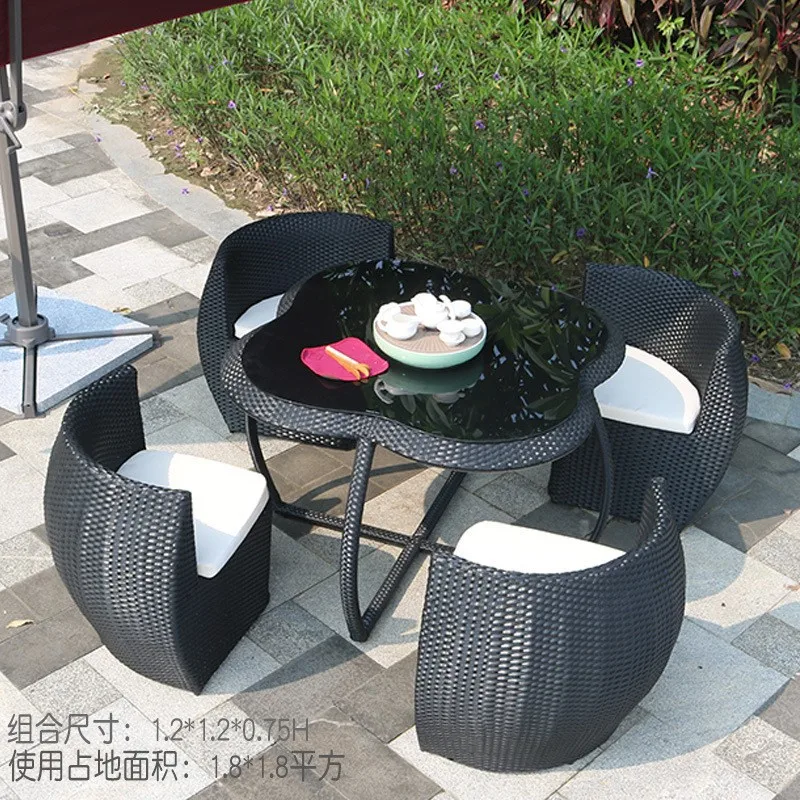 Kombinasi meja dan kursi rotan - Outdoor Furniture In Store ulasan dan harga