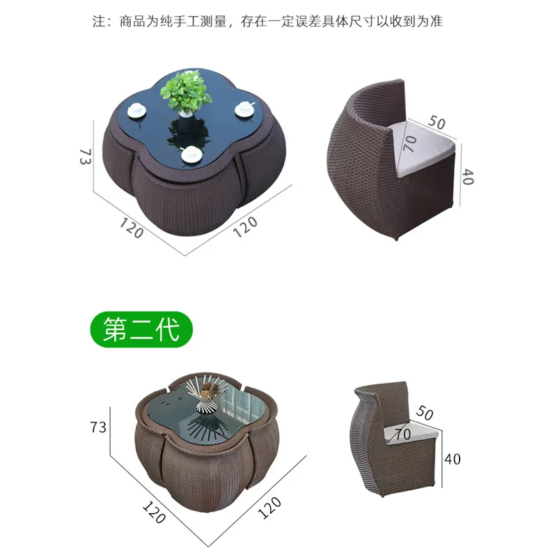 Kombinasi meja dan kursi rotan - Outdoor Furniture In Store ulasan dan harga