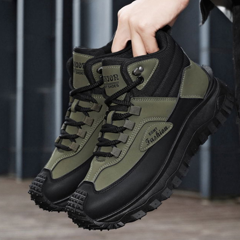 Sepatu Hiking Pria Hitam Putih - Outdoor Rug Waterproof ulasan dan harga