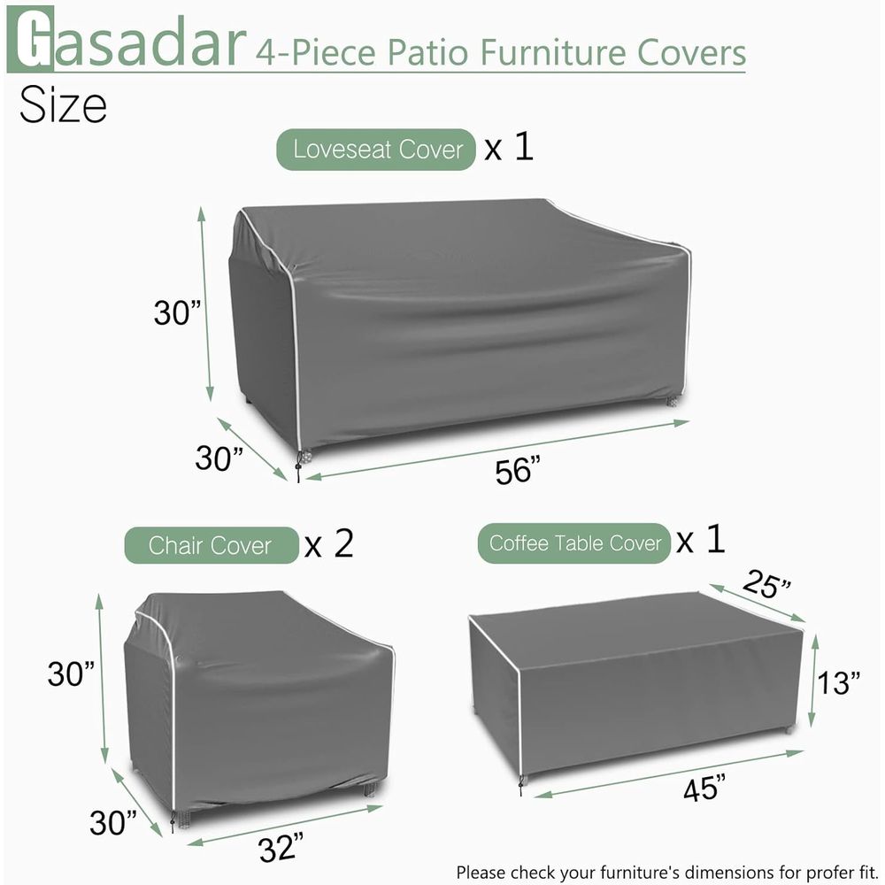 Penutup Furnitur Teras, 4 Buah - Outdoor Furniture In ulasan dan harga