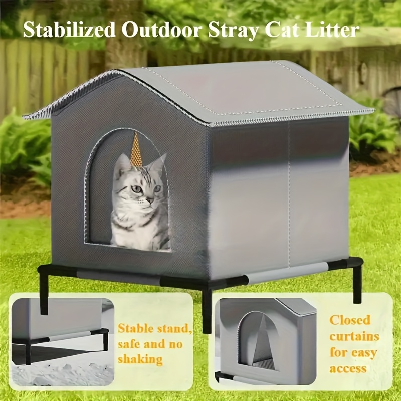 Rumah Kucing Liar dengan Alas  - Outdoor Rug Waterproof ulasan dan harga