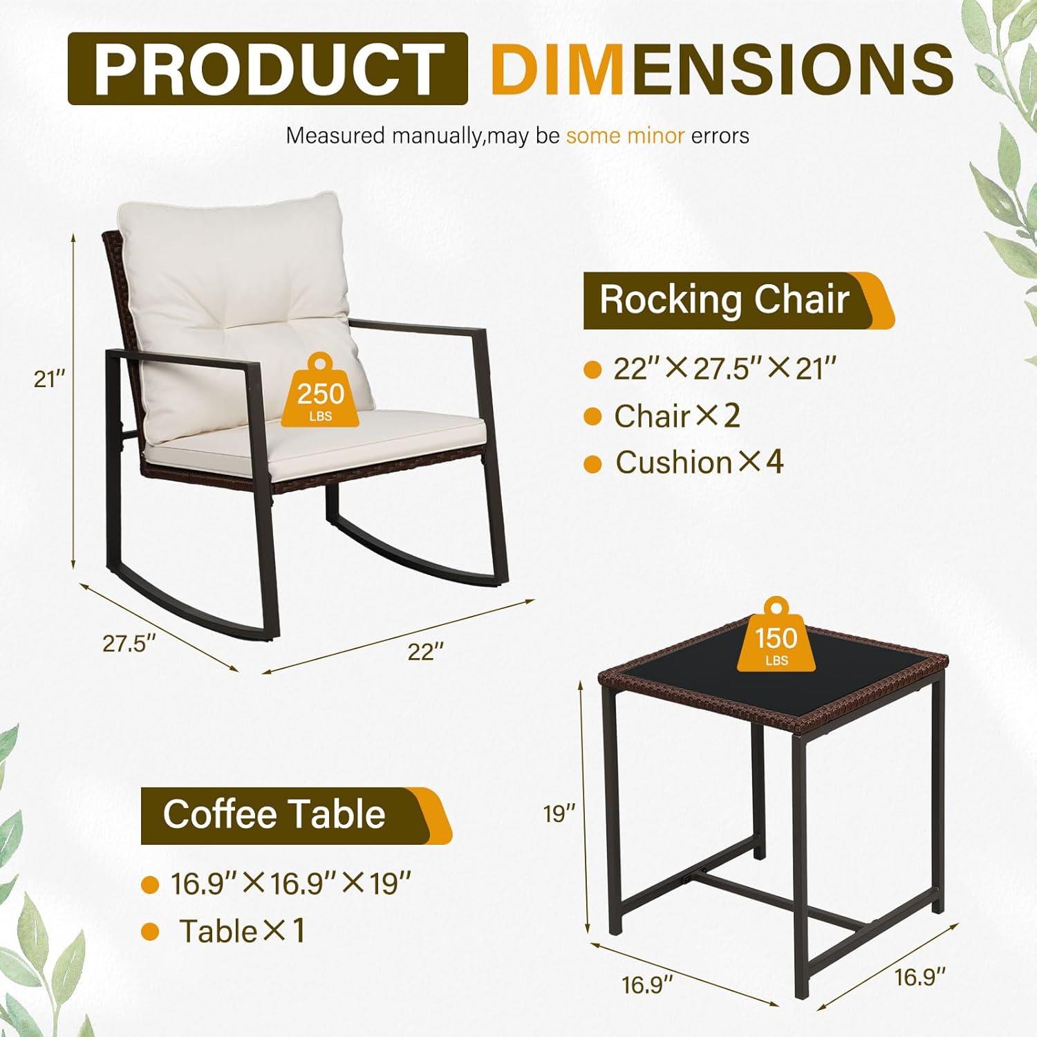 Set Bistro Patio 3 Bagian, Set - Outdoor Furniture On Sale ulasan dan harga
