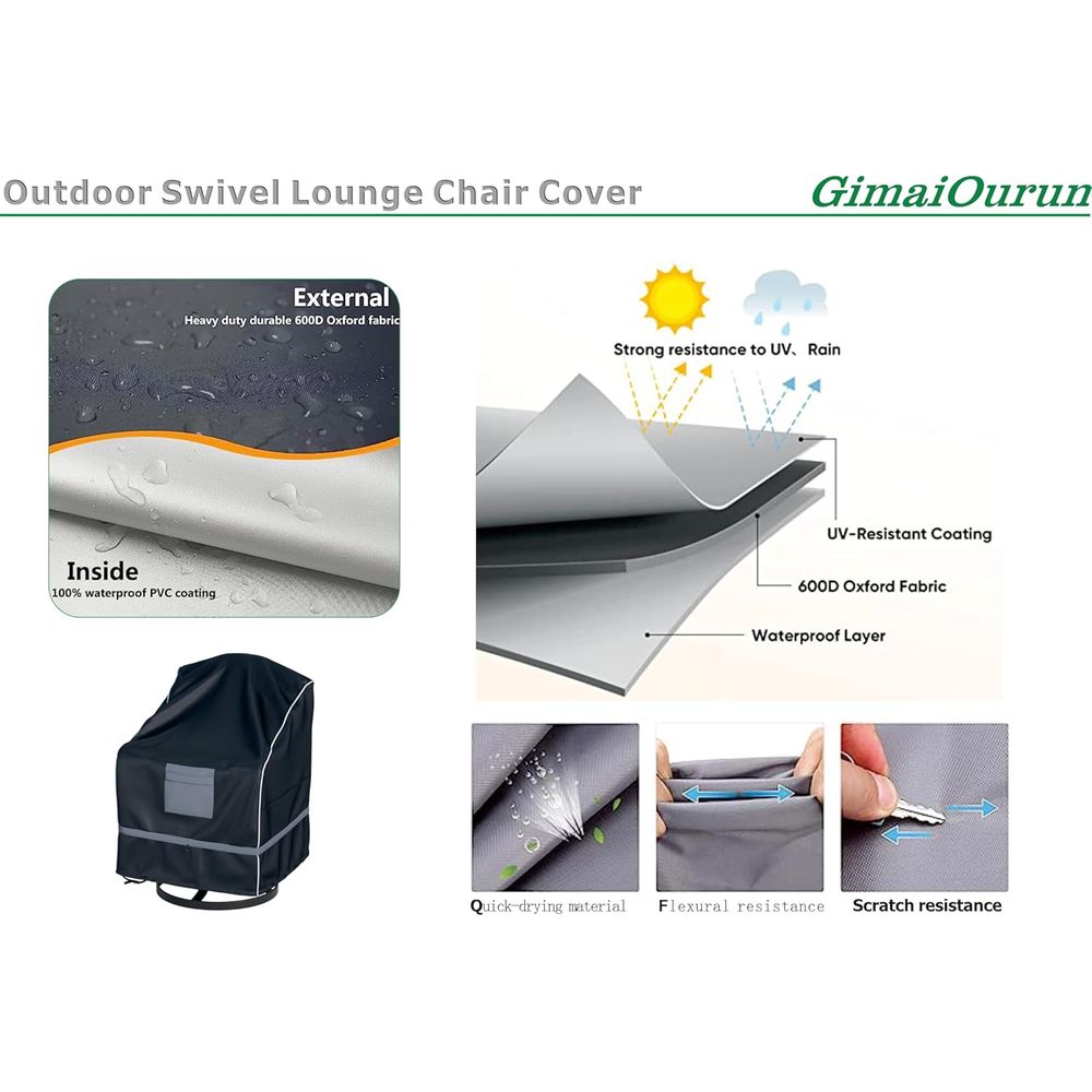Penutup Kursi Santai Putar Lua - Outdoor Furniture Heavy Duty ulasan dan harga