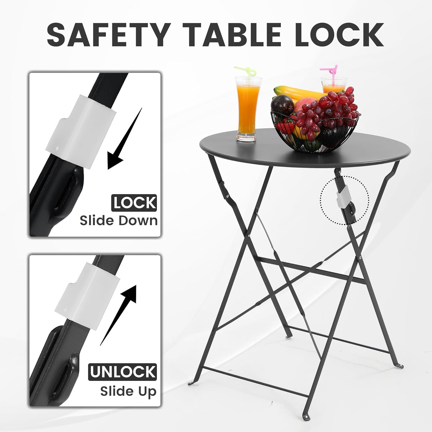 Set bistro luar ruangan lipat  - Outdoor Furniture Small ulasan dan harga