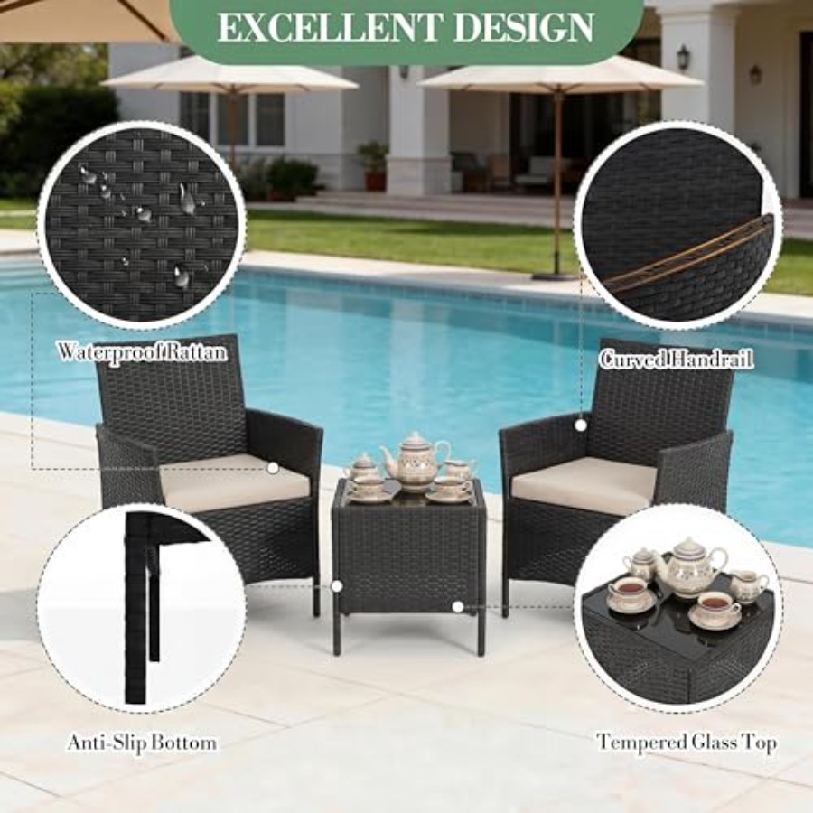 Set Furnitur Teras 3 Buah untu - Outdoor Furniture On Sale ulasan dan harga