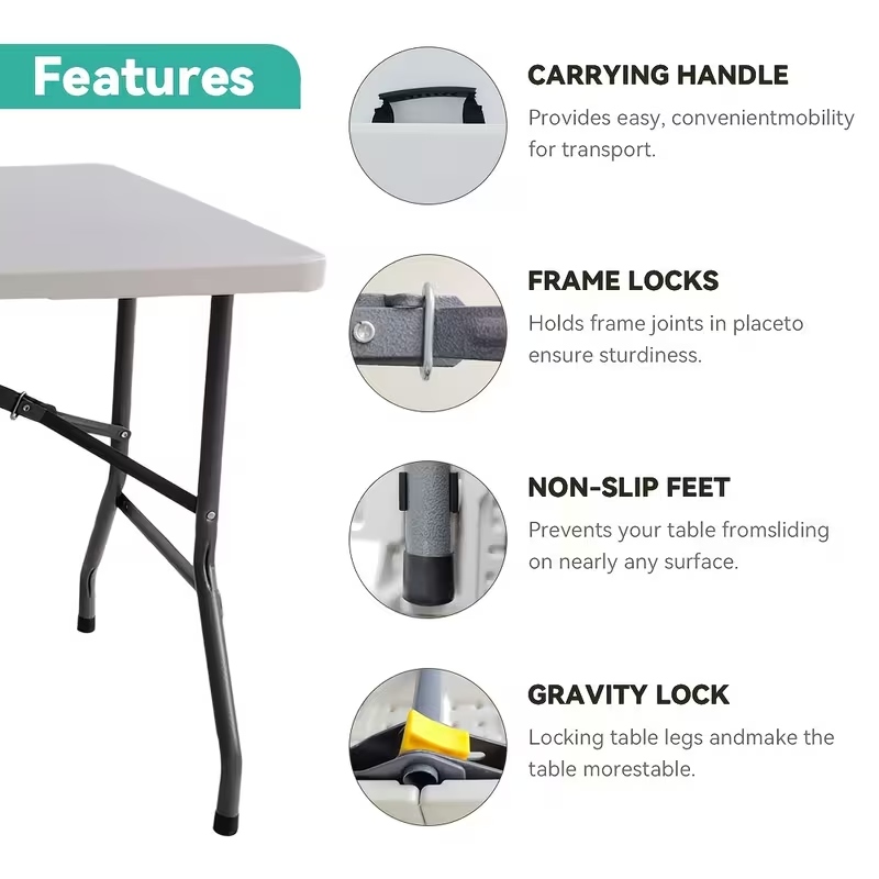 Meja Lipat, Meja Plastik Porta - Outdoor Furniture In Store ulasan dan harga